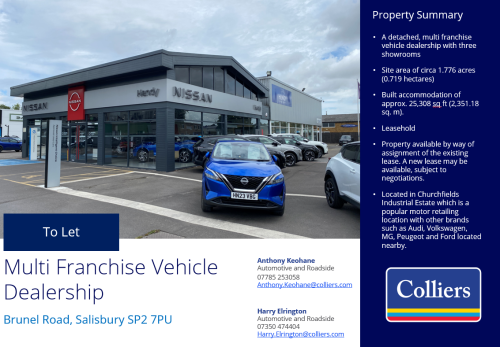Multi Franchise Showroom Dealership, Brunel Road, Salisbury, SP2