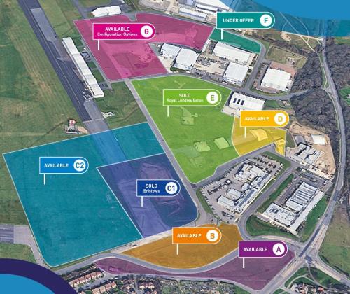 Plots A,B,C2,D,G, Faraday Business Park, Spitfire Way, Solent Airport at Daedalus, Lee-on-the-Solent, PO13