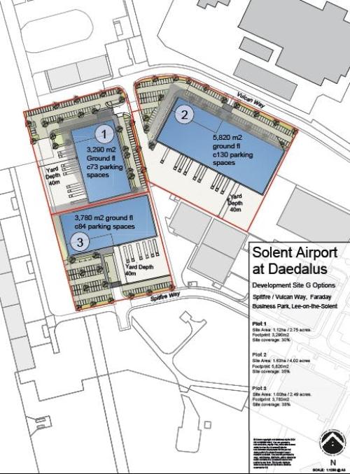 Plots A,B,C2,D,G, Faraday Business Park, Spitfire Way, Solent Airport at Daedalus, Lee-on-the-Solent, PO13
